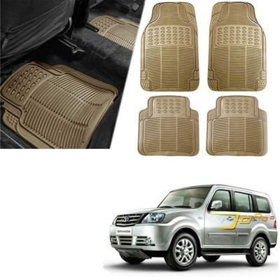 Znee Smart Rubber Standard Mat For  Universal For Car(Beige)