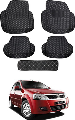 MATIES Leatherite 7D Mat For  Mahindra Verito(Black)