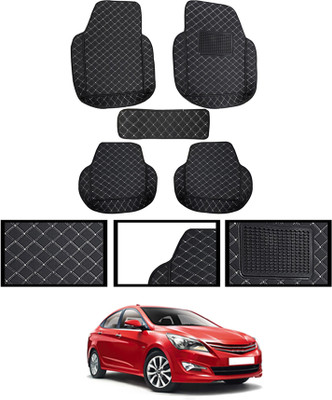 monolive Leatherite Tray Mat For  Hyundai Verna(Black)