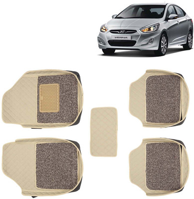 Kingsway Leatherite 7D Mat For  Hyundai Verna(Beige)