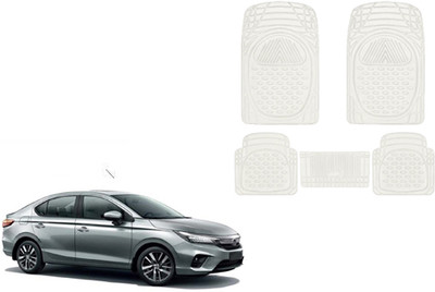 Autorepute Rubber Standard Mat For  Honda City(White)