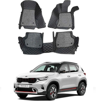 TOFIT ENTERPRISE Leatherite 7D Mat For  Kia Sonet(Black)