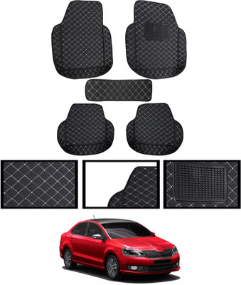 MATIES Leatherite 7D Mat For  Skoda Rapid(Black)