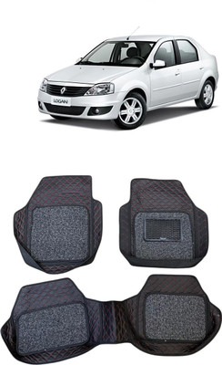 ARNEJA Leatherite 7D Mat For  Renault Logan(Red, Black)