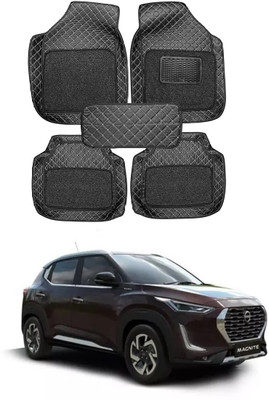 arneja trading company Leatherite 7D Mat For  Nissan Magnite(Silver, Black)