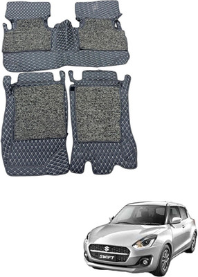 kuntaill Leather 7D Mat For  Maruti Suzuki Swift(Black, Grey)