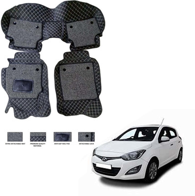 KUNTAIL ENTERPRISES Leatherite 7D Mat For  Hyundai i10(Black)