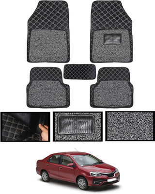 MATIES Leatherite 7D Mat For  Toyota Etios(Black)