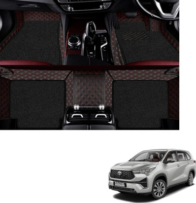 Autoclow Leatherite 7D Mat For  Toyota Innova(Red, Black)