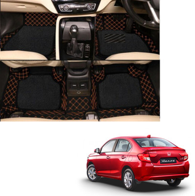 Autoclow Leatherite 7D Mat For  Honda Amaze(Black, Brown)