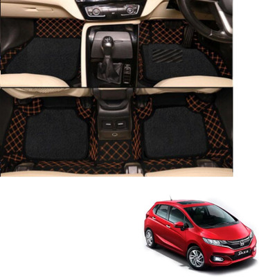 Autoclow Leatherite 7D Mat For  Honda Jazz(Black, Brown)