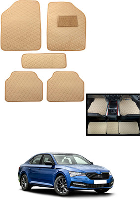 MATIES Leatherite Standard Mat For  Skoda Superb(Beige)