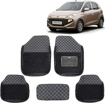 Kingsway Leatherite 7D Mat For  Hyundai Santro(Black)