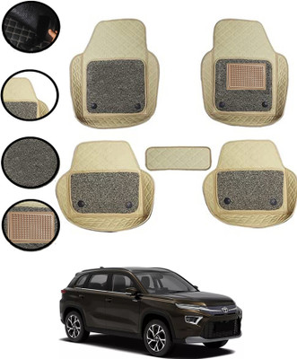 MATIES Leatherite 7D Mat For  Toyota Urban Cruiser Hyryder(Beige)