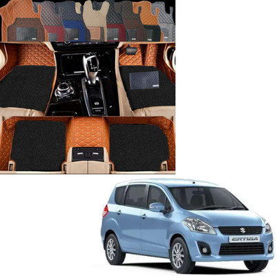 Autoclow Leatherite 7D Mat For  Maruti Suzuki Ertiga(Brown, Black)