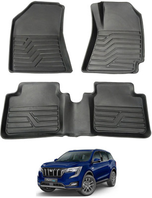 AYW PVC Tray Mat For  Mahindra Universal For Car(Black)