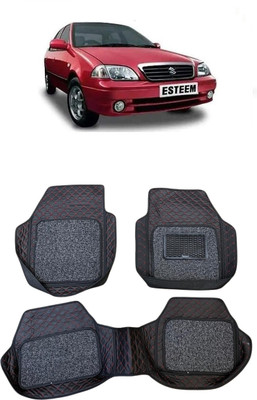ARNEJA Leatherite 7D Mat For  Maruti Suzuki Esteem(Red, Black)