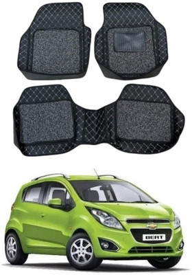 arneja trading company Leatherite 7D Mat For  Chevrolet Beat(Silver, Black)