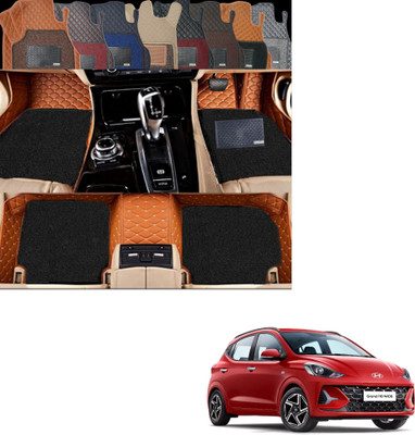 Autoclow Leatherite 7D Mat For  Hyundai Grand i10 Nios(Black, Brown)