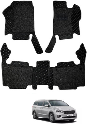 Auto Hub Leatherite 7D Mat For  Kia Carnival(Black)