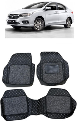Arnejas Leatherite 7D Mat For  Honda City i-Dtec(Silver, Black)