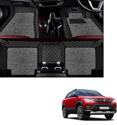 Autoclow Leatherite 7D Mat For  Maruti Suzuki New Brezza(Gold, Silver)