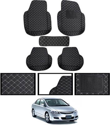 ABJD Leatherite 7D Mat For  Honda Civic(Black)