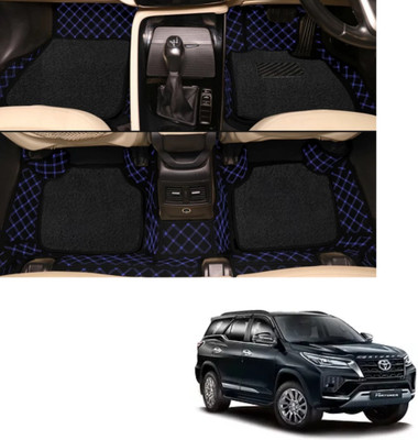 Autoclow Leatherite 7D Mat For  Toyota Fortuner(Blue, Black)