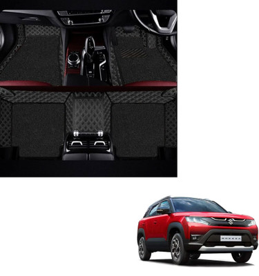 Autoclow Leatherite 7D Mat For  Maruti Suzuki New Brezza(Silver, Black)