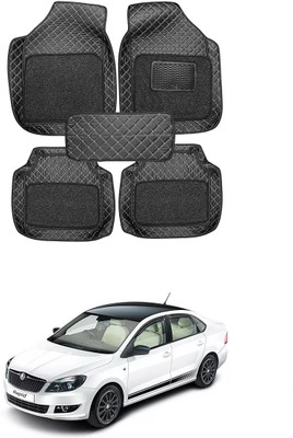 arneja trading company Leatherite 7D Mat For  Skoda Rapid(Black)