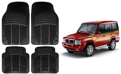 SLSHILPA Rubber Standard Mat For  Tata Sumo Gold(Black)