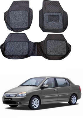 ARNEJA Leatherite 7D Mat For  Tata Indigo XL(Red, Black)