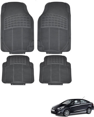 KOZDIKO Rubber Standard Mat For  Hyundai Verna Fluidic(Black)