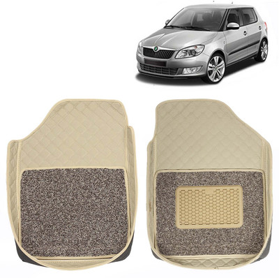 Kingsway Leatherite 7D Mat For  Skoda Fabia(Beige)