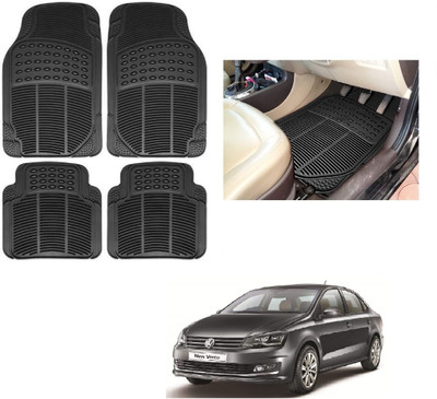 ROSHNEER ENYTERPRISES Rubber Standard Mat For  Volkswagen Vento(Black)