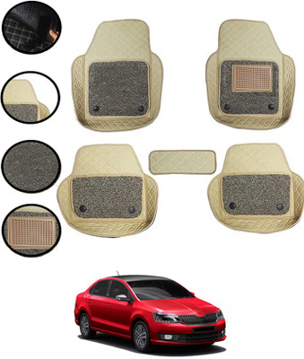 MSNP Leatherite 7D Mat For  Skoda Rapid(Beige)