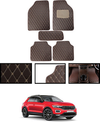 ABJD Leatherite Standard Mat For  Volkswagen Universal For Car(Brown)