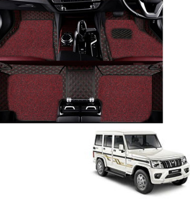 Autoclow Leatherite 7D Mat For  Mahindra Bolero(Red, Red)
