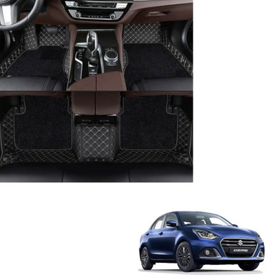 Autoclow Leatherite 7D Mat For  Maruti Suzuki Swift Dzire(Gold, Black)