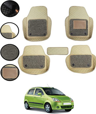 zplus Leatherite 7D Mat For  Chevrolet Spark(Beige)