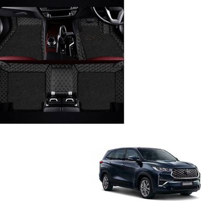 Autoclow Leatherite 7D Mat For  Toyota Innova Hycross (7 Seater)(Silver, Black)