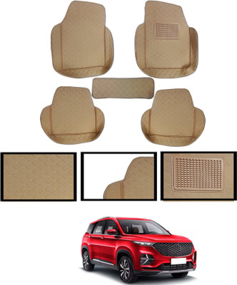 MATIES Leatherite 7D Mat For  MG Hector Plus(Beige)