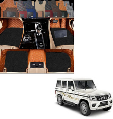 Autoclow Leatherite 7D Mat For  Mahindra Bolero(Brown, Black)