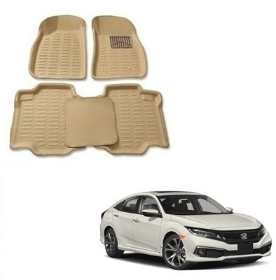 SLSHILPA Plastic 3D Mat For  Honda Civic(Beige)