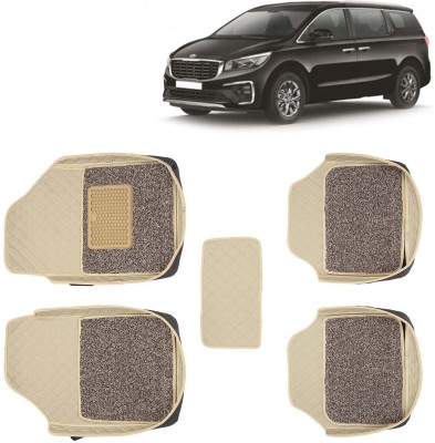 Kingsway Leatherite 7D Mat For  Kia Carnival(Beige)