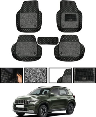 MATIES Leatherite 7D Mat For  Kia Sonet(Black)
