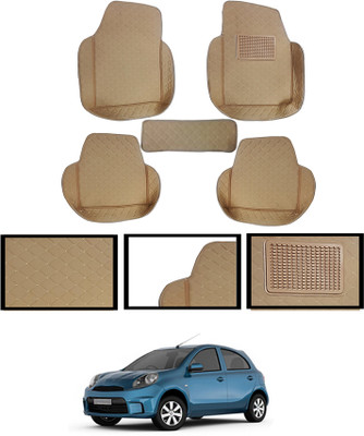 AYW Leatherite 7D Mat For  Nissan Micra Active(Beige)