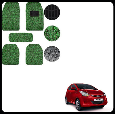 SEMAPHORE PVC, Rubber Standard Mat For  Hyundai Eon(Green, Black)