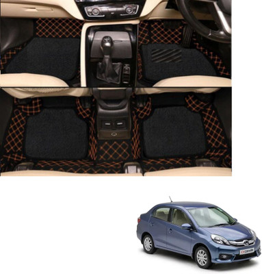 Autoclow Leatherite 7D Mat For  Honda Amaze(Black, Brown)