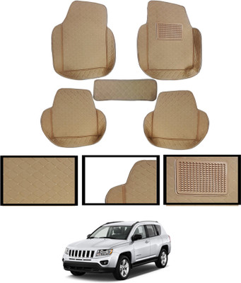 MSNP Leatherite 7D Mat For  Jeep Compass(Beige)